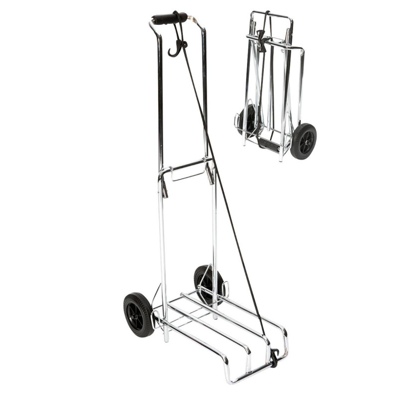 Візок Bo-Camp Luggage Trolley Foldable 40 kg Silver хромована сталь діаметр коліс 14 см ручка 100 см