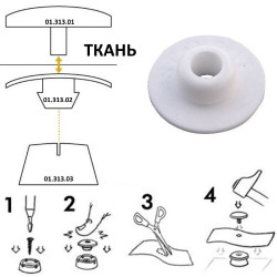 Кнопка Stayput Fasteners ObeCo для човна і катера біла стійка до УФ-променів і корозії 5 мм діаметр отвору Кнопка Stayput Fasteners ObeCo для човна і катера біла стійка до УФ-променів і корозії 5 мм діаметр отвору