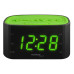 Годинник настільний Technoline WT465 Black/Green електронний FM-радіоприймач 20 станцій два будильники