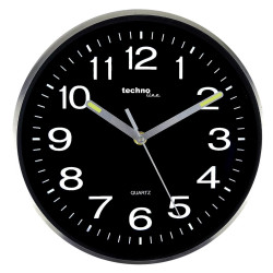 Годинник настінний Technoline WT7620 Black/Silver кварцовий безшумний механізм діаметр 240 мм світлонакопичувач Годинник настінний Technoline WT7620 Black/Silver кварцовий безшумний механізм діаметр 240 мм світлонакопичувач