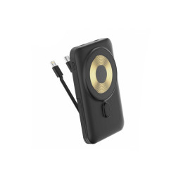 Power Bank Aspor A327 Magnetic Wireless 10000mAh 22.5W вбудовані кабелі чорний Power Bank Aspor A327 Magnetic Wireless 10000mAh 22.5W вбудовані кабелі чорний