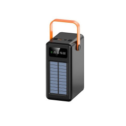 Повербанк Big Box 120000mAh чорний з швидкою зарядкою 4USB/Type-C/Micro/Lightning та сонячною панеллю Повербанк Big Box 120000mAh чорний з швидкою зарядкою 4USB/Type-C/Micro/Lightning та сонячною панеллю