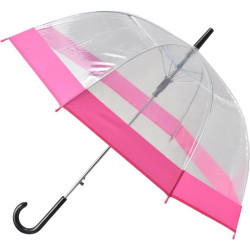 Парасолька Semi Line Transparent-Pink (2507-5) діаметр 84 см напівавтоматичний механізм прозорий каркас з стали Парасолька Semi Line Transparent-Pink (2507-5) діаметр 84 см напівавтоматичний механізм прозорий каркас з стали