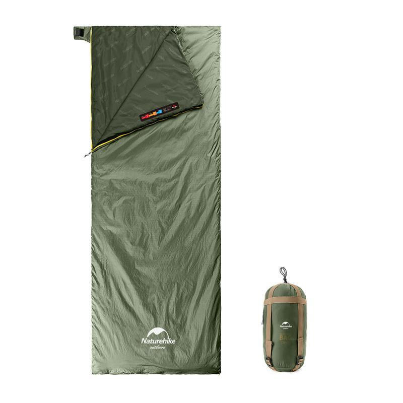 Спальник Naturehike Summer LW180 лівий (15°C) p-p XL зелений вага 760 г розміри 205 * 85 см