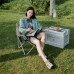 Стілець складаний Naturehike CNH23JU13002 графіт вага 2.5 кг розмір 80*53*66 см двошарова тканина Оксфорд 600D