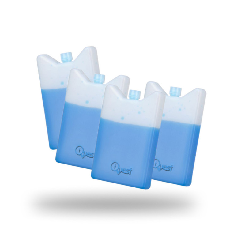 Акумулятори холоду Quest 4 шт 200 мл гелеві харчовий пластик HDPE герметична конструкція 15*10*2 см