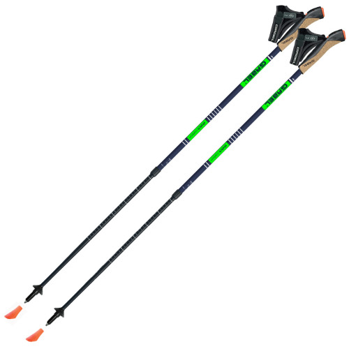 Палиці для скандинавської ходьби Gabel Stretch Carbon Lime ультралегкі 169 г телескопічні 130 см