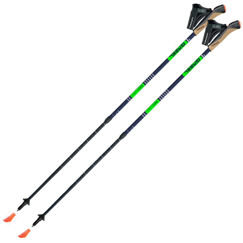 Палиці для скандинавської ходьби Gabel Stretch Carbon Lime ультралегкі 169 г телескопічні 130 см