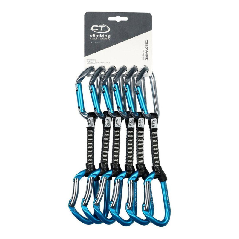 Відтяжка Climbing Technology Salto Set UL 12 см Titanium/Electric Blue 6 Pack вага 588 г навантаження 22 kN