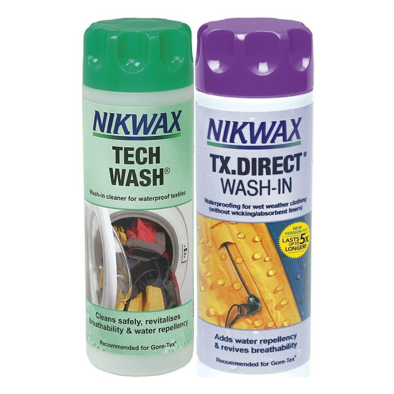 Набір Nikwax Twin Pack Tech Wash 300ml TX Direct 300ml для мембранних тканин відновлення водовідштовхувальних властивостей