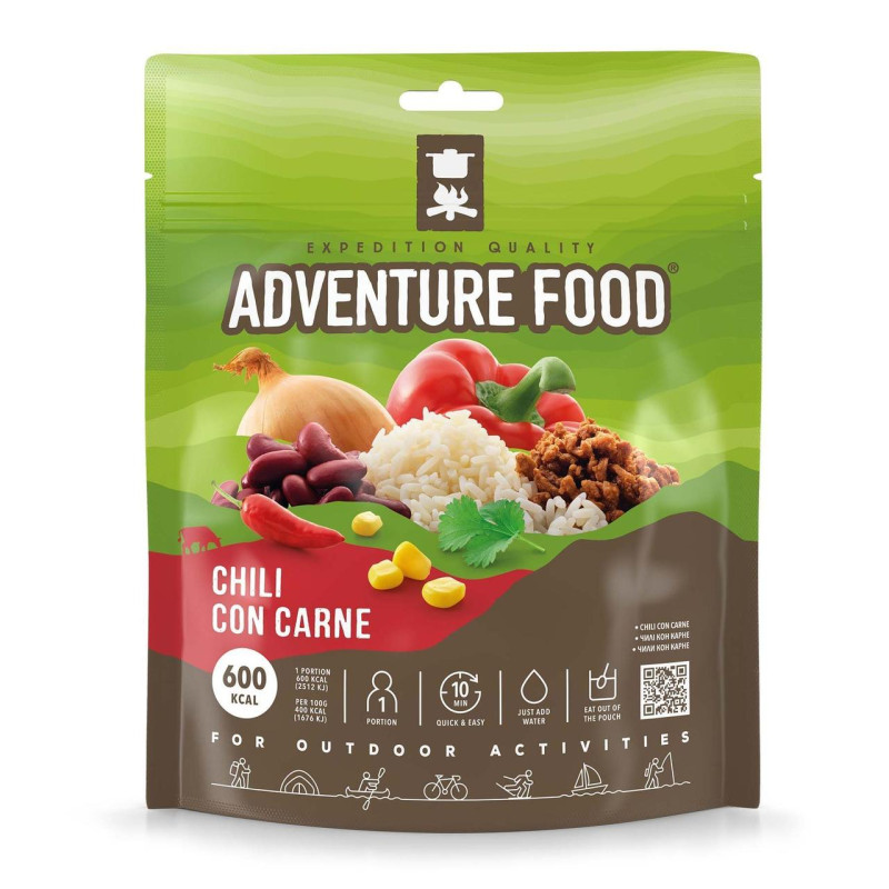 Сублімована їжа Adventure Food Chili con Carne 600 ккал маса нетто 136 г легкість приготування до 4 років