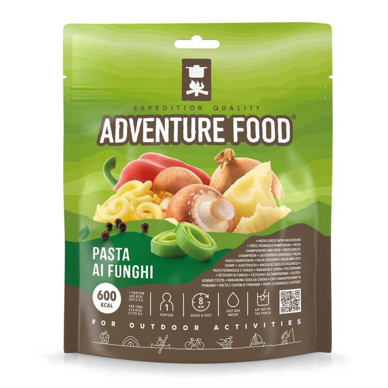 Сублімована їжа Adventure Food Pasta ai Funghi 600 ккал вегетаріанська страва з пастою і грибами швидке приготування 8 хвилин
