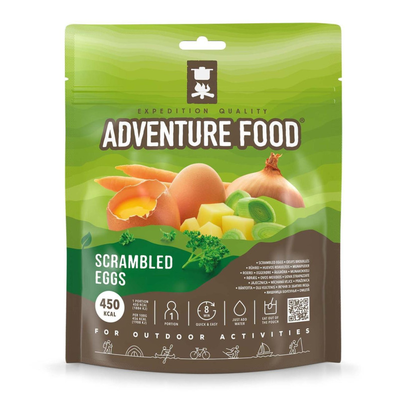 Сублімована їжа Adventure Food Scrambled Eggs 450 ккал 97 г швидке приготування компактність для активних мандрівників
