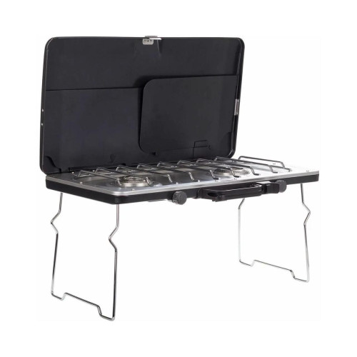 Газова плитка Kovea KGB-1312A Slim Twin Stove Lite 2 конфорки легка компактна витрата 316 г/год вітрозахист