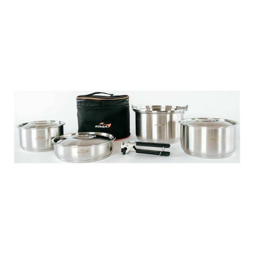 Набір туристичного посуду Kovea Stainless Cookware 205623ALP нержавіюча сталь легкий компактний