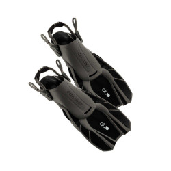 Ласти Ocean Reef Duo Fins black S/M унісекс легкая вага регулировка резина откритая пятка Ласти Ocean Reef Duo Fins black S/M унісекс легкая вага регулировка резина откритая пятка