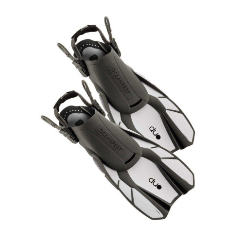 Ласти Ocean Reef Duo Fins white L/XL універсальні с швидкознімним ремешком и неопреновой прокладкой для дайвинга