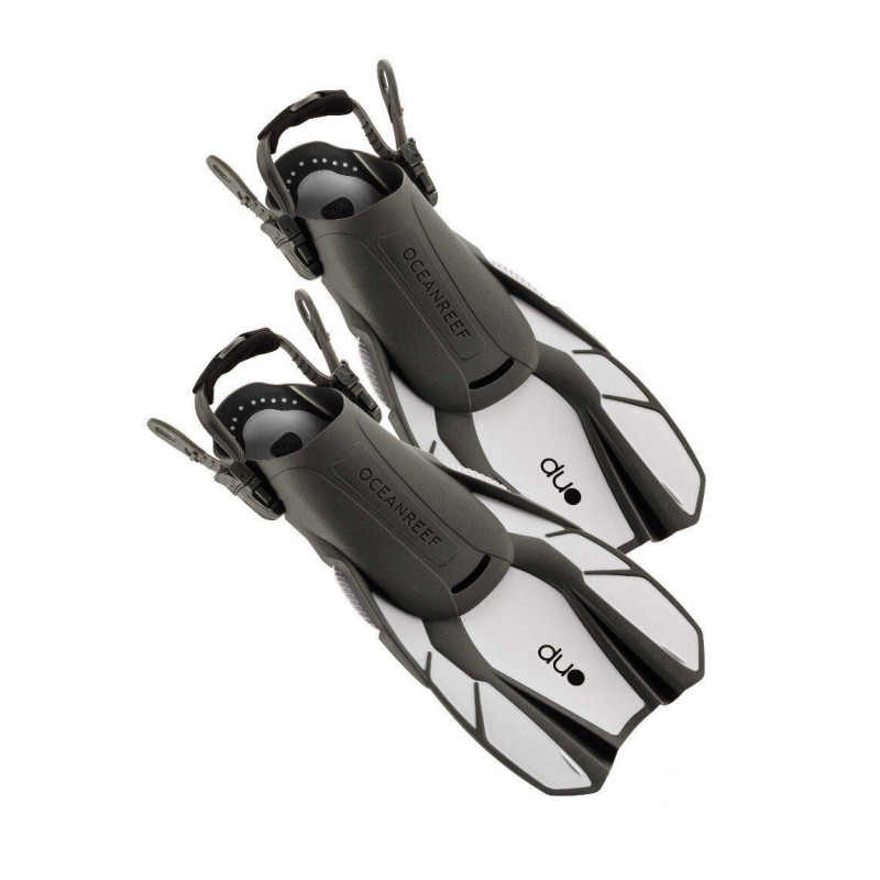 Ласти Ocean Reef Duo Fins white L/XL універсальні с швидкознімним ремешком и неопреновой прокладкой для дайвинга
