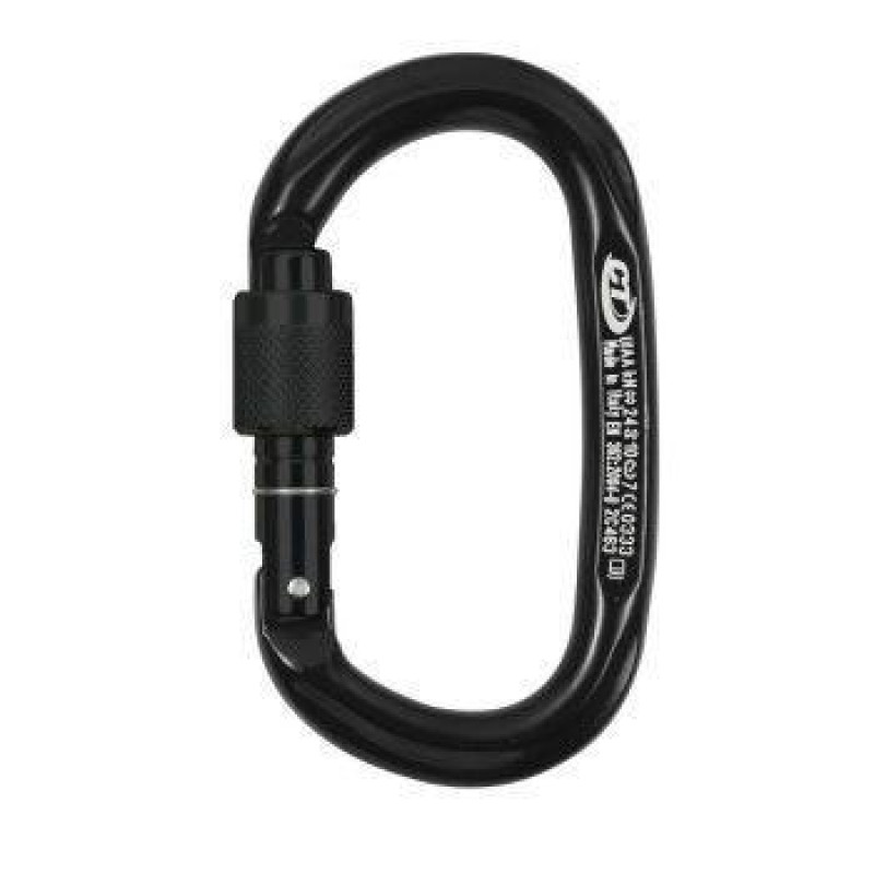 Карабін Climbing Technology Pillar SG Alu Black алюмінієвий вага 75 г навантаження 24 kN тип защелки catch-free