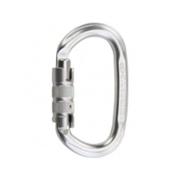 Карабін Climbing Technology Pillar TG silver тритактна муфта 82 г розривне навантаження 24 кН овальна форма Карабін Climbing Technology Pillar TG silver тритактна муфта 82 г розривне навантаження 24 кН овальна форма