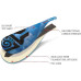 Весло для SUP Starboard Enduro Tiki Tech S35 213.6 см 3 секции карбон 709 г 550 см² лопатка