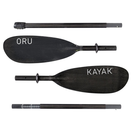 Весло для каяка Oru Kayak Carbon Paddle 220-230 см вес 820 г 4 секции вуглецеве волокно асиметричне лезо