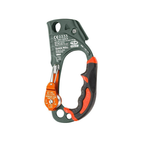 Затискач Climbing Technology Quick Roll Ascender W/Pulley Left вага 255 г розміри 189х93 мм для мотузки 8-13 мм