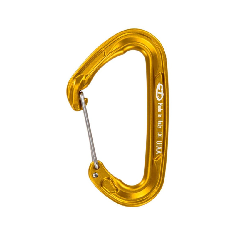 Карабін Climbing Technology Fly-Weight Evo вага 26 г без муфти розривне навантаження 23 кН компактний та легкий