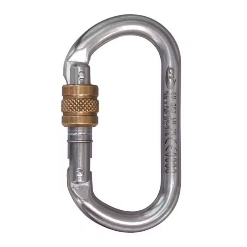 Карабін Climbing Technology Oval Stainless Steel гвинтовий затвор 25 kN 181 г нержавіюча сталь агресивні умови