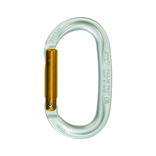 Карабін Climbing Technology Pillar Pro Silver вага 64 г розривне навантаження 25 кН овальний без муфти