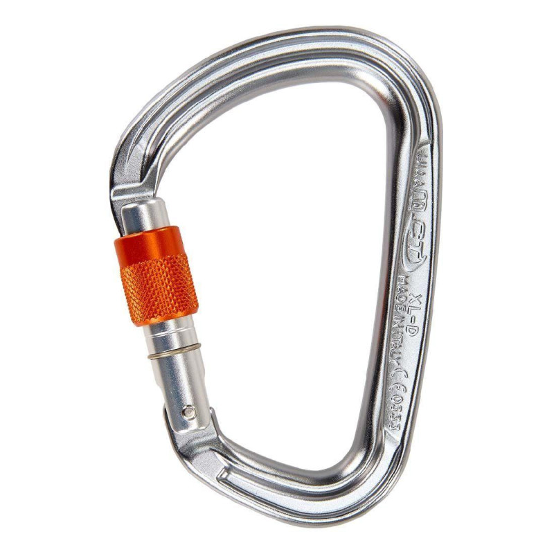 Карабін Climbing Technology XL-D SG алюмінієвий 80 г розмір 120 x 80 мм посилений Н-профіль замок без клямки