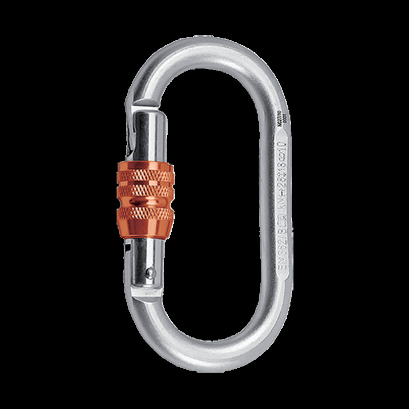 Карабін Rock Empire Steel O-KL-S овальний вага 172 г навантаження 28 kN тип клямки Keylock