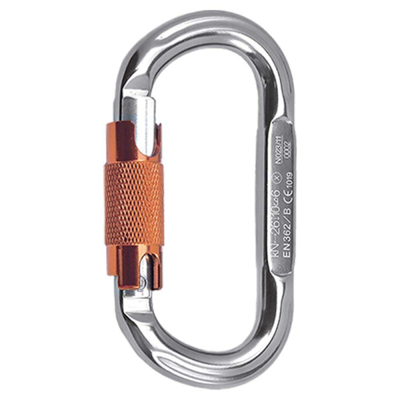 Карабін Rock Empire Carabiner AL-O-KL-2T алюмінієвий 86 г Twist Lock навантаження 26 kN овальної форми