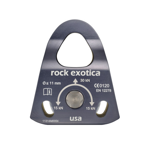 Блок Rock Exotica Mini Single 1.2 вага 83 г робоче навантаження 6 kN діаметр мотузки 11 мм кількість роликів 1