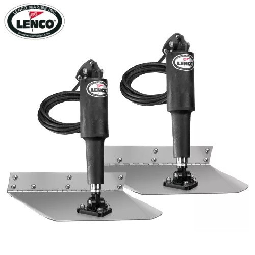Транцеві плити Lenco 229×457 мм комплект Osculati з нержавіючої сталі AISI 316 для суден 6.6-9 м 12 В