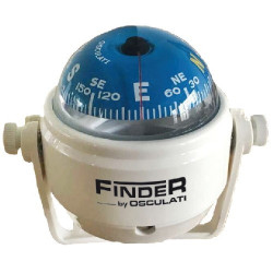 Судновий компас Osculati Finder 50 мм 15° білий з світлодіодною підсвіткою 12 В та карданним шарніром Судновий компас Osculati Finder 50 мм 15° білий з світлодіодною підсвіткою 12 В та карданним шарніром