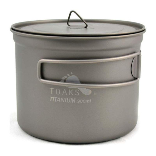 Козанок TOAKS Titanium 900ml Pot легкий 124 г діаметр 115 мм висота 90 мм складні ручки