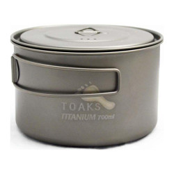 Казанок TOAKS Light Titanium 700ml Pot вес 90 г диаметр 115 мм висота 72 мм титанові ручки для удобства Казанок TOAKS Light Titanium 700ml Pot вес 90 г диаметр 115 мм висота 72 мм титанові ручки для удобства