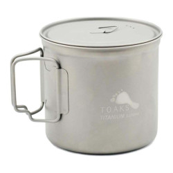 Казанок TOAKS Titanium 1100ml легкий 136г диаметр 115мм висота 110мм с складними ручками и чехлом Казанок TOAKS Titanium 1100ml легкий 136г диаметр 115мм висота 110мм с складними ручками и чехлом