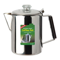 Кавоварка Coghlans Stainless Steel Coffee Pot 9 Cup нержавеющая сталь 18/8 с прозрачной кришкою и деревянной ручкой
