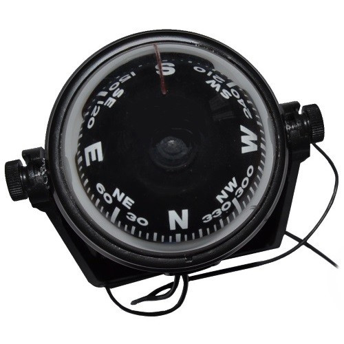 Компас Sunfine Marine 52 мм чорний судновий з світлодіодною підсвіткою 12 В ударостійкий корпус