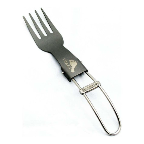 Виделка TOAKS Titanium Folding Fork вес 14 г длина 160 мм складная ручка ергономічна ручка