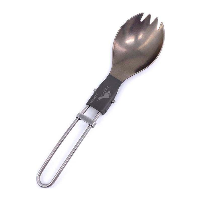 Ложка-виделка TOAKS Titanium Folding Spork Small вес 18 г длина 150 мм складная конструкция для походов