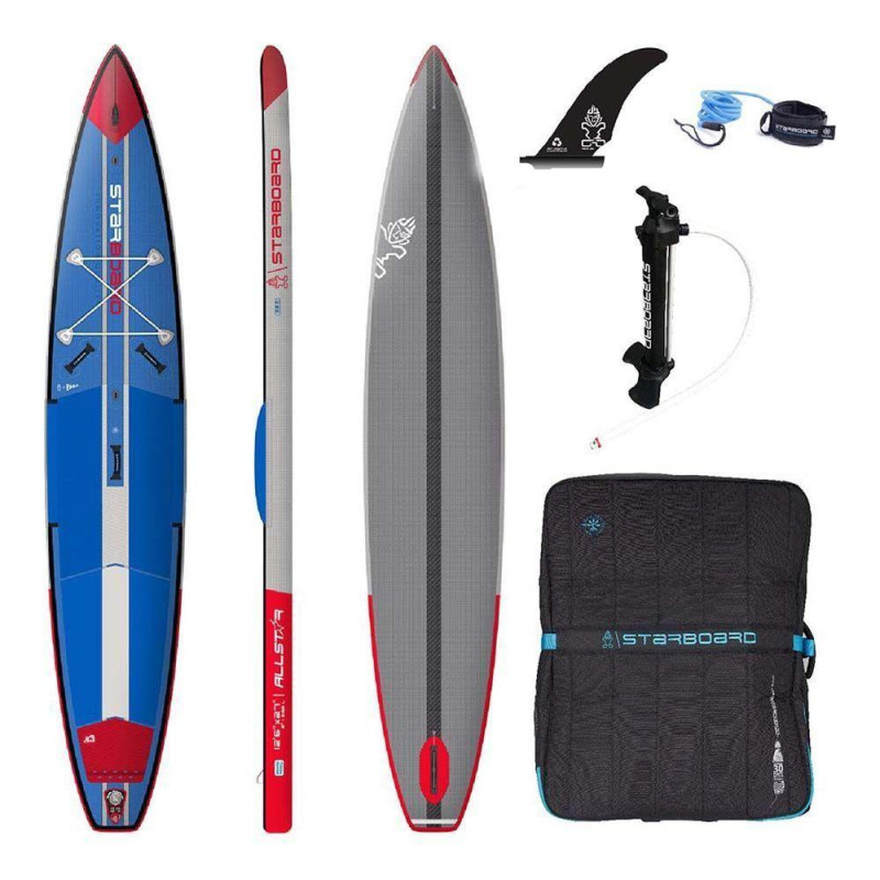 Надувна SUP дошка Starboard Inflatable 12'6″ x 27″ All Star Airline Deluxe SC вага 9.9 кг довжина 381 см об'єм 307 л
