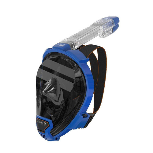 Маска Ocean Reef Aria QR + Full Face blue S/M не запотіває дозволяє дихати носом комфортна для підводних занурень