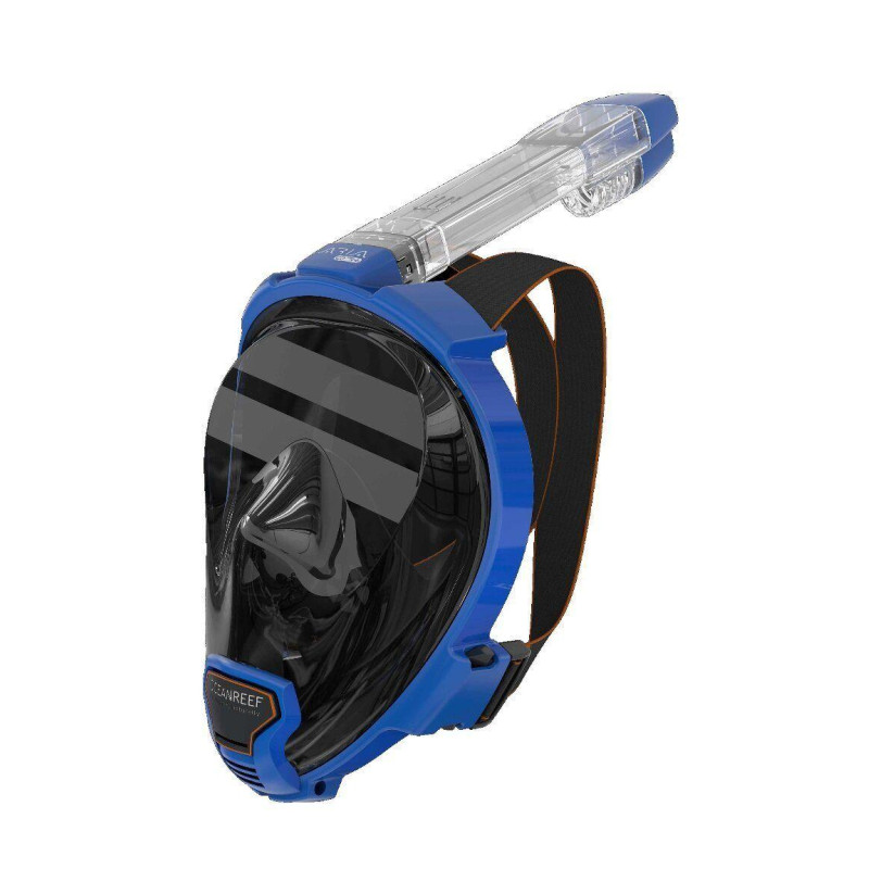 Маска Ocean Reef Aria QR + Full Face blue L/XL не запотіває тримач для екшн-камери комфортна вентиляція