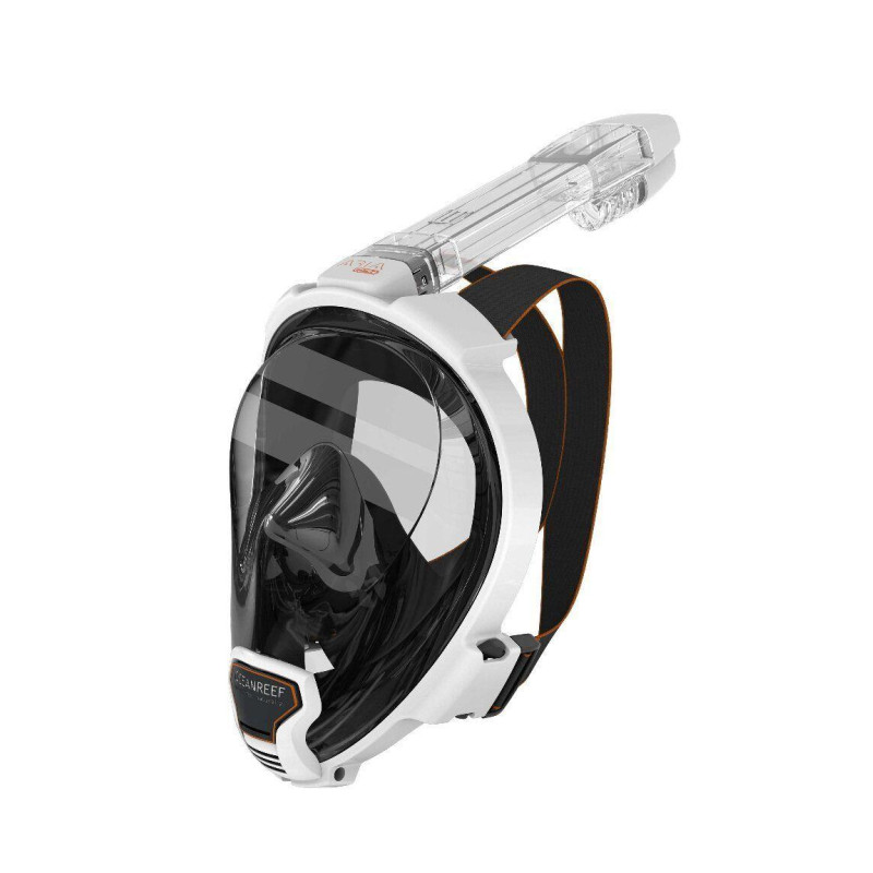 Маска Ocean Reef Aria QR + Full Face white M/L не запотіває комфортно сидить на обличчі дихання носом
