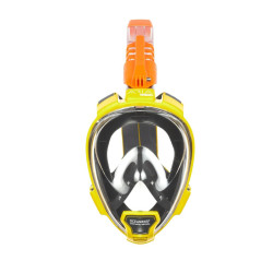 Маска Ocean Reef Aria QR+ Full Face жовта S/M не пітніє вільне дихання носом під'єднання Go Pro Маска Ocean Reef Aria QR+ Full Face жовта S/M не пітніє вільне дихання носом під'єднання Go Pro