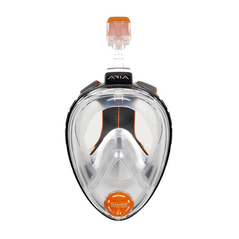 Маска Ocean Reef Aria Full Face L/XL біла/чорна панорамний огляд 180° не пітніє