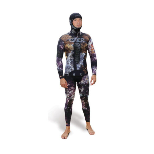 Гідрокостюм Omer Mix3D camo 5 мм неопрен куртка+штани для температур 17-23°C с маскировкой и капюшоном